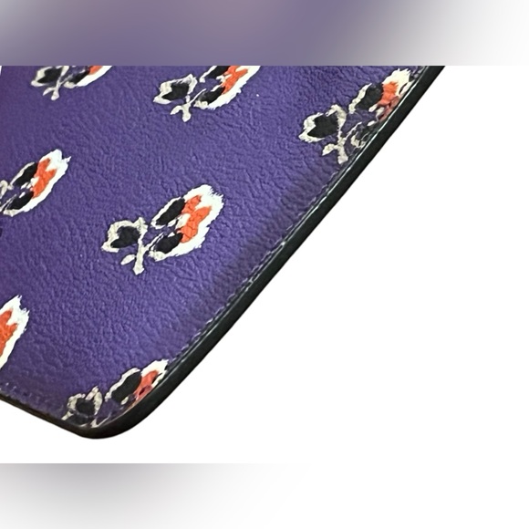 Coach F56027 Purple Bramble Rose PVC Leather Zip Wristlet - Picture 6 of 9